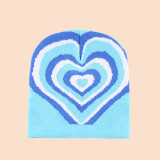 Warm Heart Pattern Adult Knitted Hat