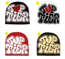 Multi color letter adult wool knitted hat