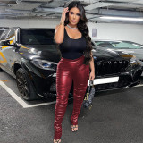 Sexy skinny leather pants