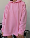 Minimalist letter embroidered hoodie