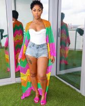 Leisure colorful knitted hollowed out beach cape TK6297 Leisure colorful knitted hollowed out beach cape TK6297