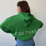 Minimalist letter embroidered hoodie