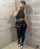 High waisted elastic tight leather pants
