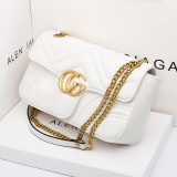 Lingge Chain Bag Leather Sheepskin One Shoulder Crossbody Bag