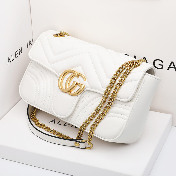 Lingge Chain Bag Leather Sheepskin One Shoulder Crossbody Bag