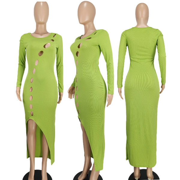 Sexy Perforated Split Hollow Out Dress
