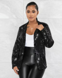 Women's casual sequin suit jacket