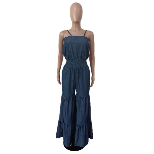 Bra denim jumpsuit bloomers