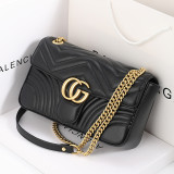 Lingge Chain Bag Leather Sheepskin One Shoulder Crossbody Bag