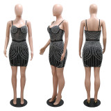 Sexy Strap Hot Diamond Dress