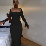 Women's fashion casual white long skirt