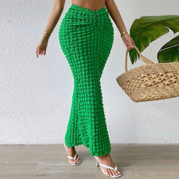 Elastic Fit Slim Skirt