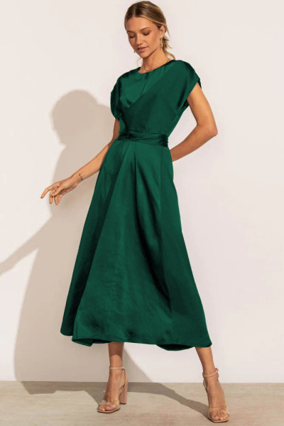 Lace up waist ruffle skirt mid length skirt