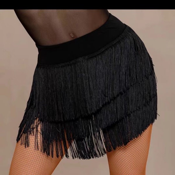 Latin dance tassel skirt