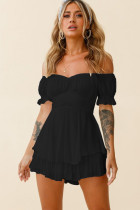 Pleated Lantern Sleeves Off Shoulder Jumpsuit Pleated Lantern Sleeves Off Shoulder Jumpsuit