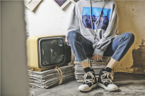 Thick soled high top shoes, oversized women's shoes, snow boots