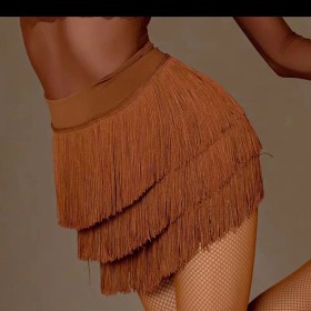 Latin dance tassel skirt