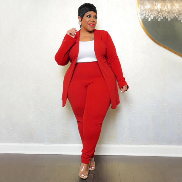 Casual long sleeved pants small suit two-piece set