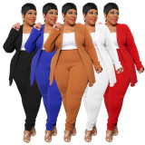 Casual long sleeved pants small suit two-piece set