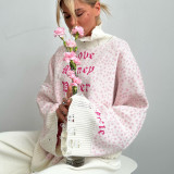 Hollow out hem pullover round neck top