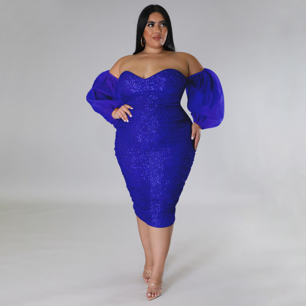 Bra Mesh Solid Evening Dress Tight Spicy Girl Wrap Hip Skirt