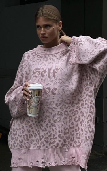 Hollow out hem pullover round neck top