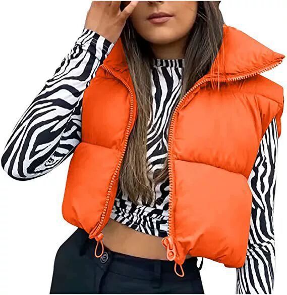 Stand up collar thickened cotton vest sleeveless bread jacket vest