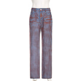 Versatile trendy street denim pants