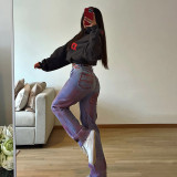 Versatile trendy street denim pants