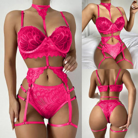 Fun Lingerie Four Piece Set Multi Color Sexy Sleeping Dress