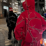 Hoodie Iron Diamond Zipper Hoodie