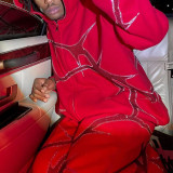 Hoodie Iron Diamond Zipper Hoodie