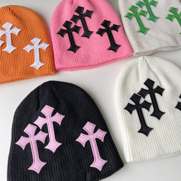Cross wool hat