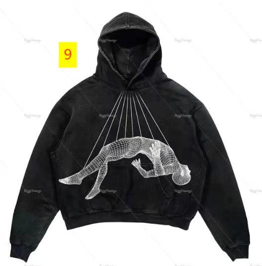Casual Letter Explosion Printed Men's Hoodie