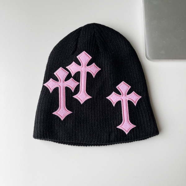 Cross wool hat