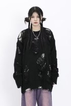 Versatile long sleeved low round neck sweater