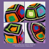 Handwoven Contrast Knitted Fisherman Hat