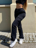 Solid color women's work pants