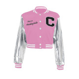 Spliced embroidered baseball jersey