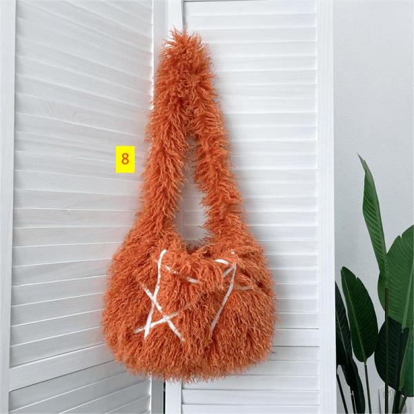 Faux fur plush large capacity crossbody bag