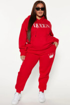 Letter printed plush sweater set Letter printed plush sweater set