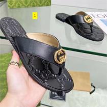 Genuine leather casual and fashionable flat bottomed clip toe women's slippers and sandals