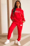 Letter printed plush sweater set
