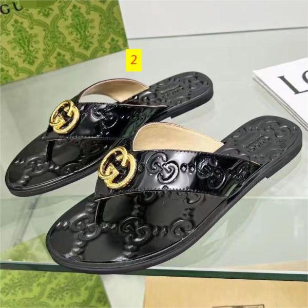 Genuine leather casual and fashionable flat bottomed clip toe women's slippers and sandals
