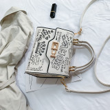Shoulder bag letter lock buckle handbag