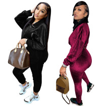 Women's Korean velvet autumn and winter set Women's Korean velvet autumn and winter set