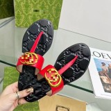 Genuine leather casual and fashionable flat bottomed clip toe women's slippers and sandals
