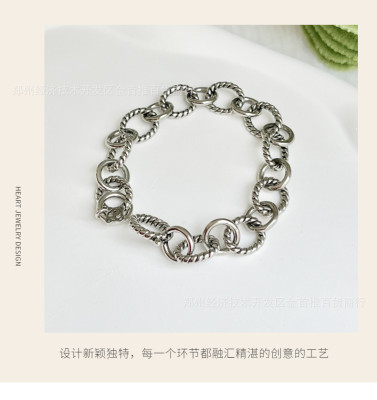 Circular buckle bracelet popular woven twisted thread bracelet