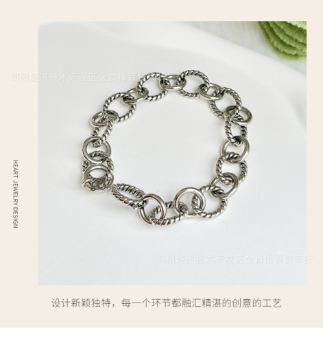 Circular buckle bracelet popular woven twisted thread bracelet