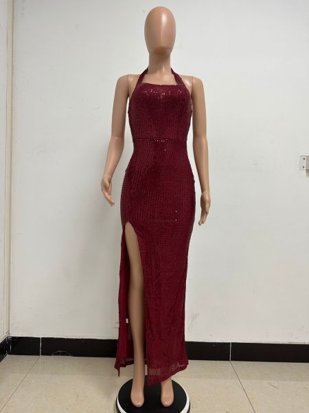Split neck dress